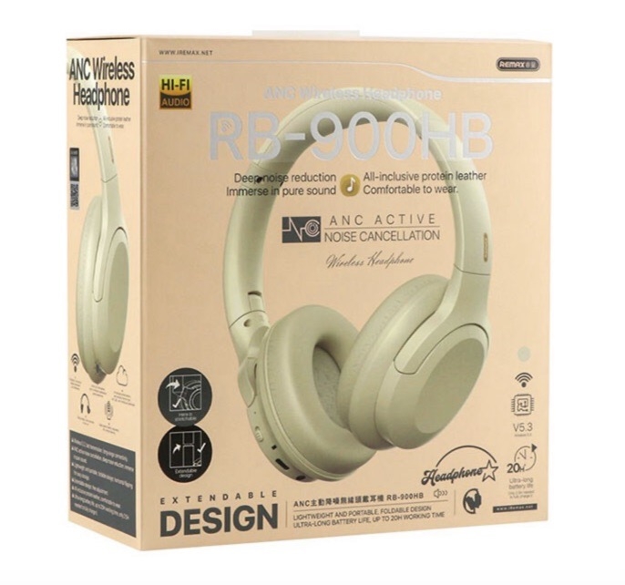 Беспроводная Стерео Гарнитура Remax ANC Бежевый