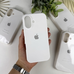 Силіконовий чохол на iPhone 17 c закритим низом. Silicone Case iPhone 17 Білий (9)
