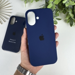 Силіконовий чохол на iPhone 17 c закритим низом. Silicone Case iPhone 17 Кобальтовий синій (36)