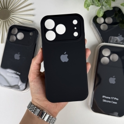 Силіконовий чохол на Айфон 17 Pro c закритим низом та камерами | iPhone 17 Pro Чорний (18)