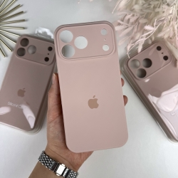 Силіконовий чохол на Айфон 17 Pro c закритим низом та камерами | iPhone 17 Pro Бежевий (19)