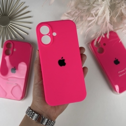 Силіконовий чохол на Айфон 17 c закритим низом та камерами | iPhone 17 Яскраво-рожевий (38)