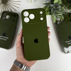 Силіконовий чохол на Айфон 17 Pro Max c закритим низом та камерами | iPhone 17 Pro Max Зелений (45)