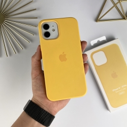 Чохол Silicone Case iPhone 12 / 12 Pro with MagSafe Жовтий (4)
