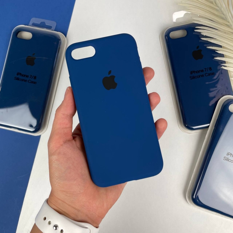 Силіконовий чохол на iPhone 7 / 8 / SE 2020 Full із закритим низом Синій (20)