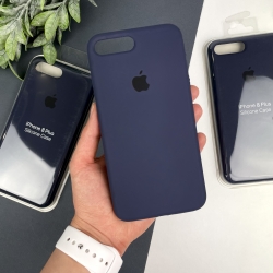 Силіконовий чохол на iPhone 7 Plus / 8 Plus Full із закритим низом Темно-синій (8)