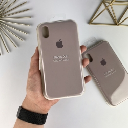 Силіконовий чохол на Айфон Хр (10р) із закритим низом | iPhone Xr Світло-коричневий (7)