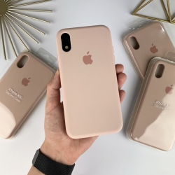 Силіконовий чохол на Айфон Хр (10р) із закритим низом | iPhone Xr Бежевий (19)