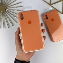 Силіконовий чохол на Айфон Хр (10р) із закритим низом | iPhone Xr Оранжевий (49)