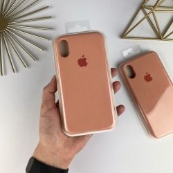 Силіконовий чохол на Айфон Хр (10р) із закритим низом | iPhone Xr Світло-оранжевий (27)