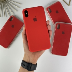Силіконовий чохол на Айфон Х (10) із закритим низом | iPhone X / XS Червоний (14)