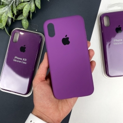 Силіконовий чохол на Айфон Х (10) із закритим низом | iPhone X / XS Фіолетовий (43)
