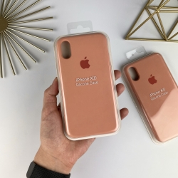 Силіконовий чохол на Айфон Х (10) із закритим низом | iPhone X / XS Світло-оранжевий (27)