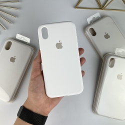 Силіконовий чохол на iPhone Xs Max Full із закритим низом Білий (9)