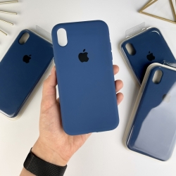 Силіконовий чохол на iPhone Xs Max Full із закритим низом Синій (20)
