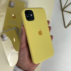 Чехол на Айфон 11 с закрытым низом | Case for iPhone 11 Желтый (4)