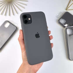 Чехол на Айфон 11 с закрытым низом | Case for iPhone 11 Серый (15)