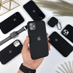 Чехол на Айфон 11 с закрытым низом | Case for iPhone 11 Черный (18)