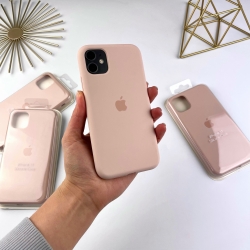 Чохол на Айфон 11 із закритим низом | Case for iPhone 11 Бежевий (19)