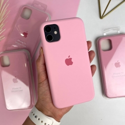 Чехол на Айфон 11 с закрытым низом | Case for iPhone 11 Розовый (6)