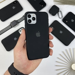 Силіконовий чохол на Айфон 11 про із закритим низом | iPhone 11 Pro Чорний (18)