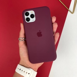 Силіконовий чохол на Айфон 11 про із закритим низом | iPhone 11 Pro Бордовий (42)