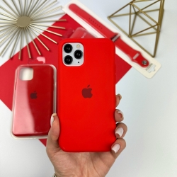 Силіконовий чохол на Айфон 11 Про Макс із закритим низом | iPhone 11 Pro Max Червоний (14)