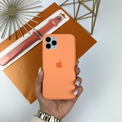Силіконовий чохол на Айфон 11 Про Макс із закритим низом | iPhone 11 Pro Max Оранжевий (49)
