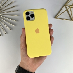 Силіконовий чохол на Айфон 11 Про Макс із закритим низом | iPhone 11 Pro Max Яскраво-жовтий (50)