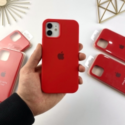 Силіконовий чохол Айфон 12 / 12 Про з закритим низом | Case for iPhone 12 / 12 Pro Червоний (14)