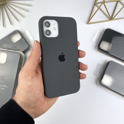 Силіконовий чохол Айфон 12 / 12 Про з закритим низом | Case for iPhone 12 / 12 Pro Сірий (15)