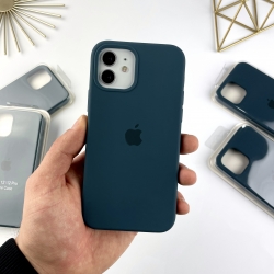 Силіконовий чохол Айфон 12 / 12 Про з закритим низом | Case for iPhone 12 / 12 Pro Морський синій (46)