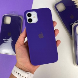 Силіконовий чохол Айфон 12 / 12 Про з закритим низом | Case for iPhone 12 / 12 Pro Яскраво-фіолетовий (34)
