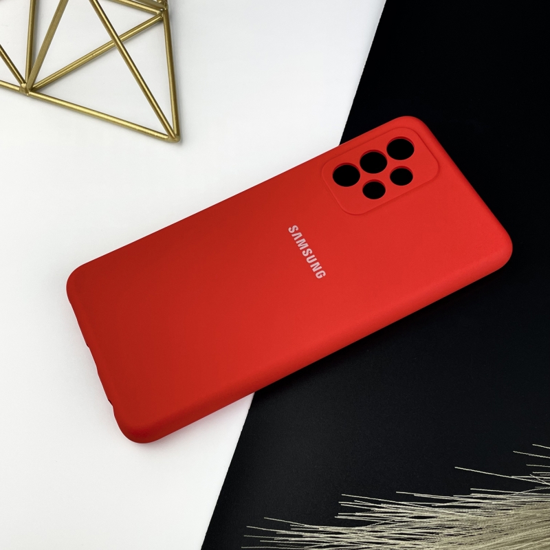 Силиконовый чехол на Samsung A72 Красный (14)