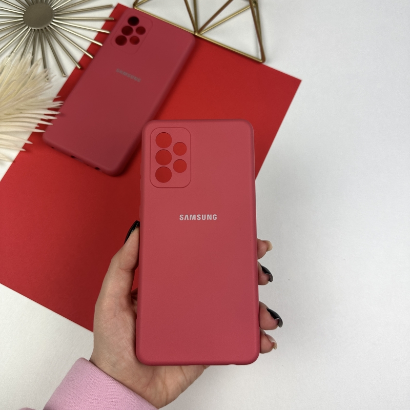 Силіконовий чохол Samsung A72 Світло-червоний (25)