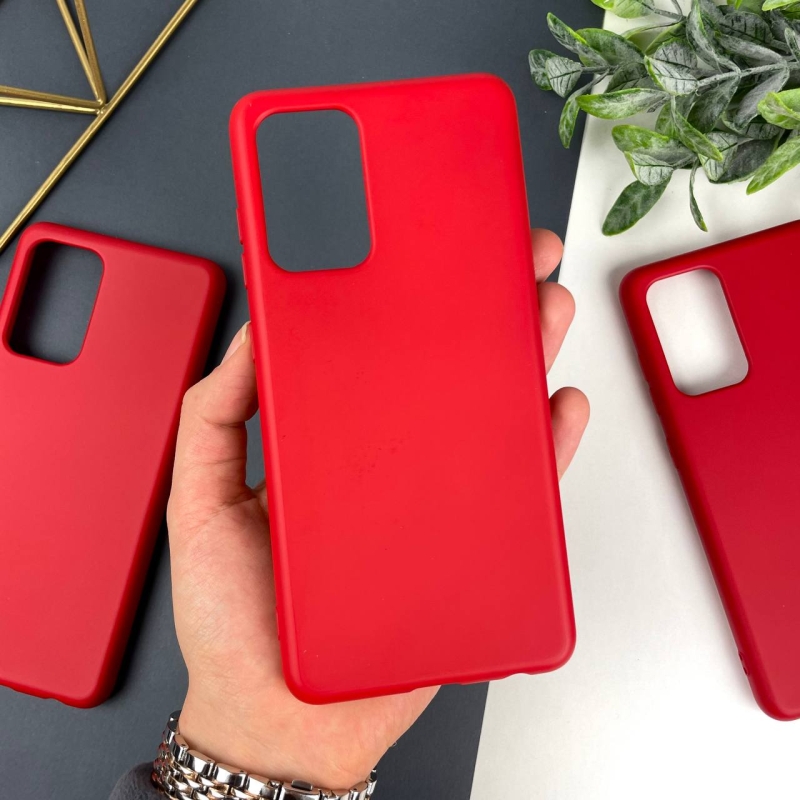 Силиконовый чехол на Samsung A52 Красный (14)