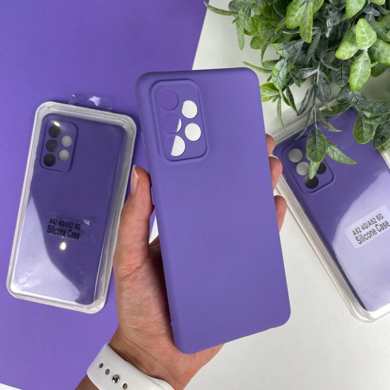 Силиконовый чехол на Samsung A52 Light Purple (39)