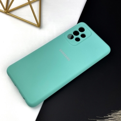 Силиконовый чехол на Samsung A52 Ярко-бирюзовый (47)