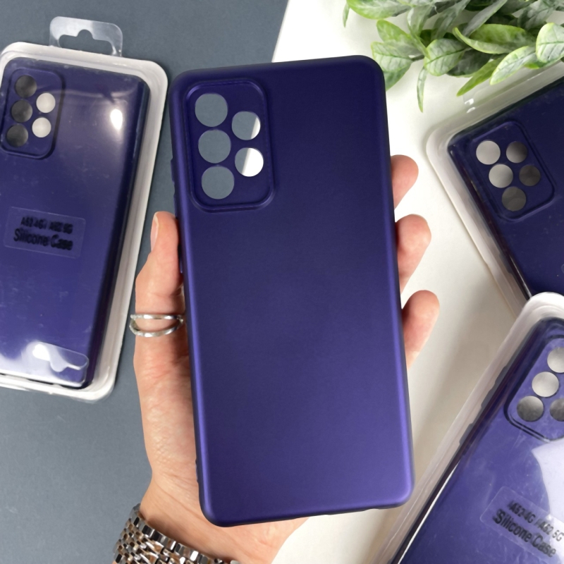 Силиконовый чехол на Samsung A52 Ярко-фиолетовый (34)