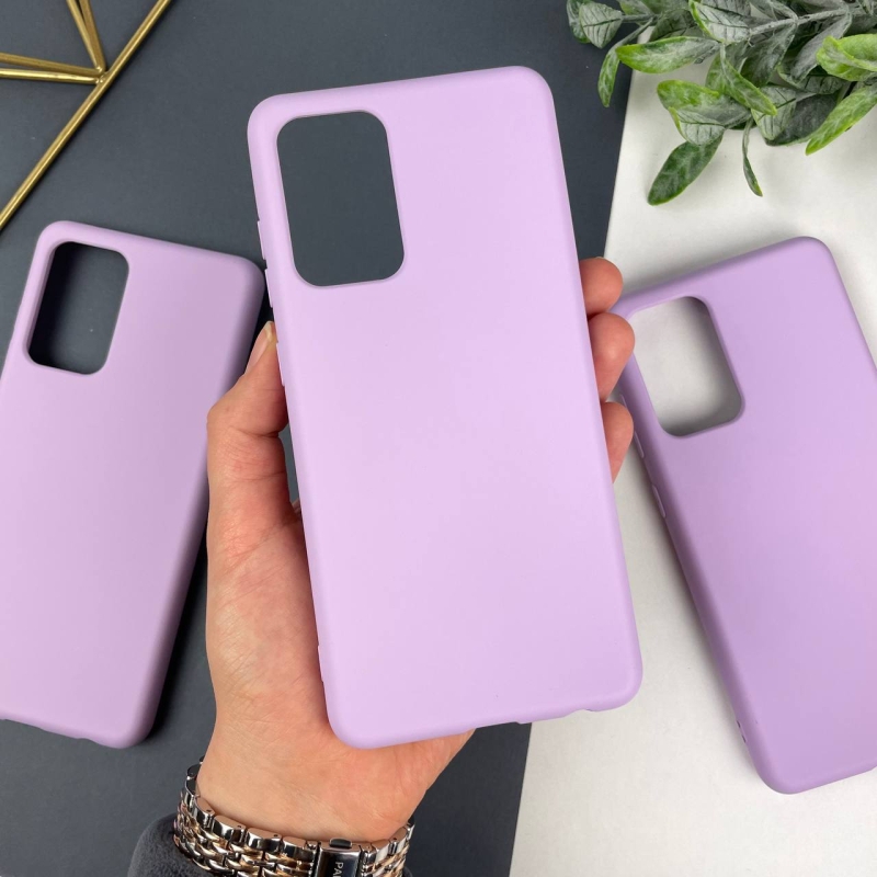 Силиконовый чехол на Samsung A52 Лавандовый