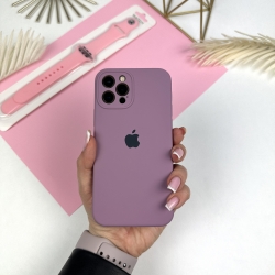 Силіконовий чохол із закритими камерами на iPhone 12 Pro Ліловий (56)