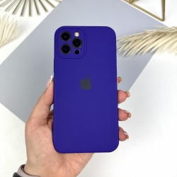 Силіконовий чохол із закритими камерами на iPhone 12 Pro Яскраво-фіолетовий (34)