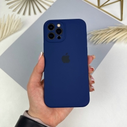 Силіконовий чохол із закритими камерами на iPhone 12 Pro Кобальтовый синий (36)