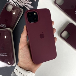 Силіконовий чохол на Айфон 13 з закритим низом iPhone 13 Бордовий (42)