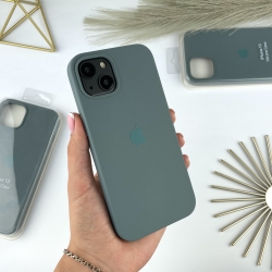 Силіконовий чохол на Айфон 13 з закритим низом iPhone 13 Світло-зелений (55)