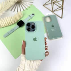 Силіконовий чохол Айфон 13 Про з закритим низом. Silicone case for iPhone 13 Pro Бірюзовий (17)