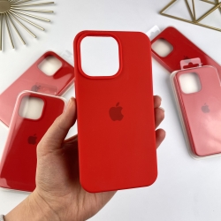 Силиконовый чехол на Айфон 13 Про Макс c закрытым низом | iPhone 13 Pro Max Красный (14)
