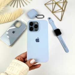 Силіконовий чохол на Айфон 13 Про Макс із закритим низом | iPhone 13 Pro Max Блакитний (5)