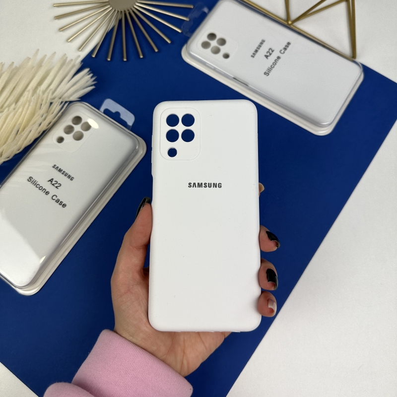 Силиконовый чехол на Samsung A22 4G Белый (9)