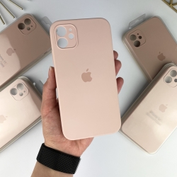 Чохол на iPhone 11 з квадратними бортами. Case for iPhone 11 Бежевий (19)